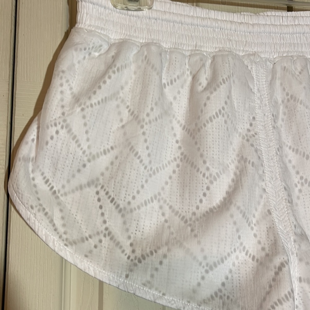 Free People FP Movement White Athletic Shorts Drawstring Waistband Small Y2K? - Picture 9 of 16